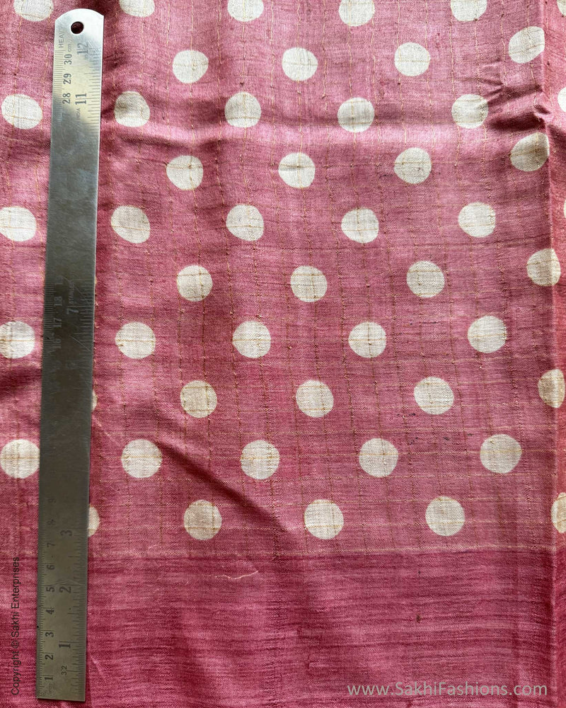 DP-X03038 Polka Kalamkari Tussar Sari