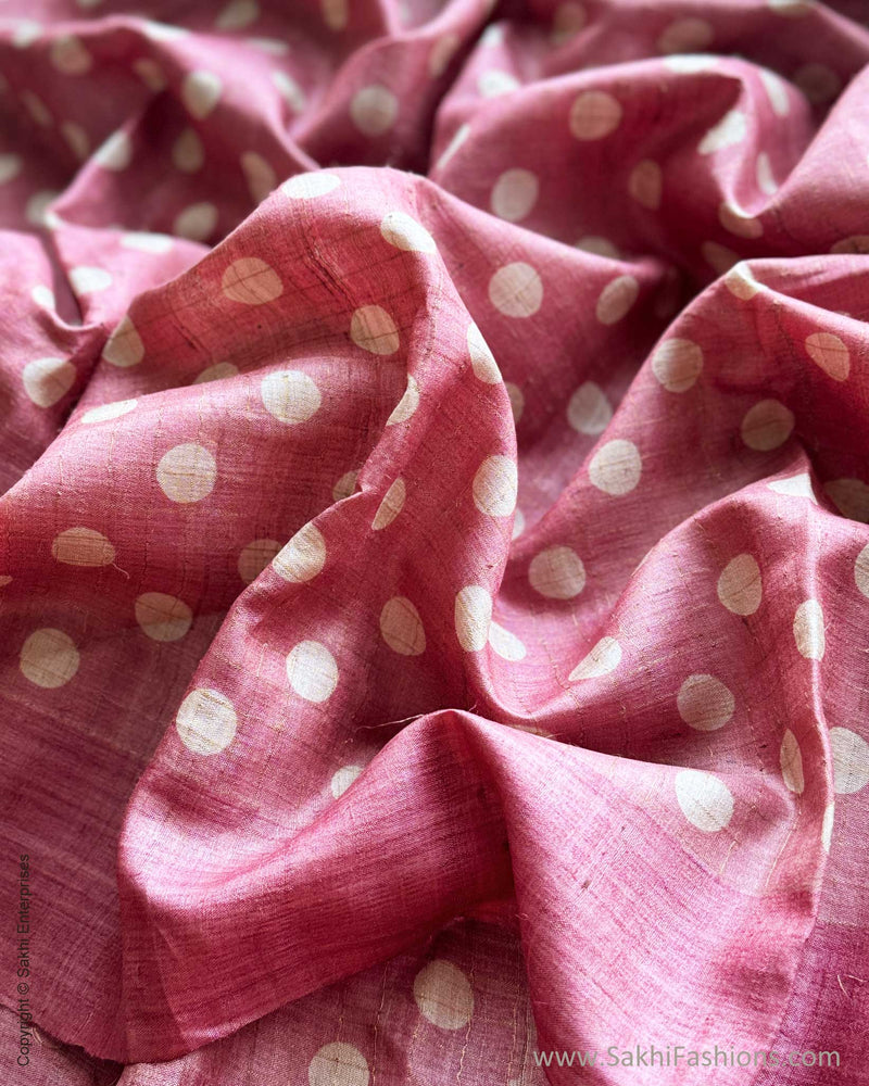 DP-X03038 Polka Kalamkari Tussar Sari