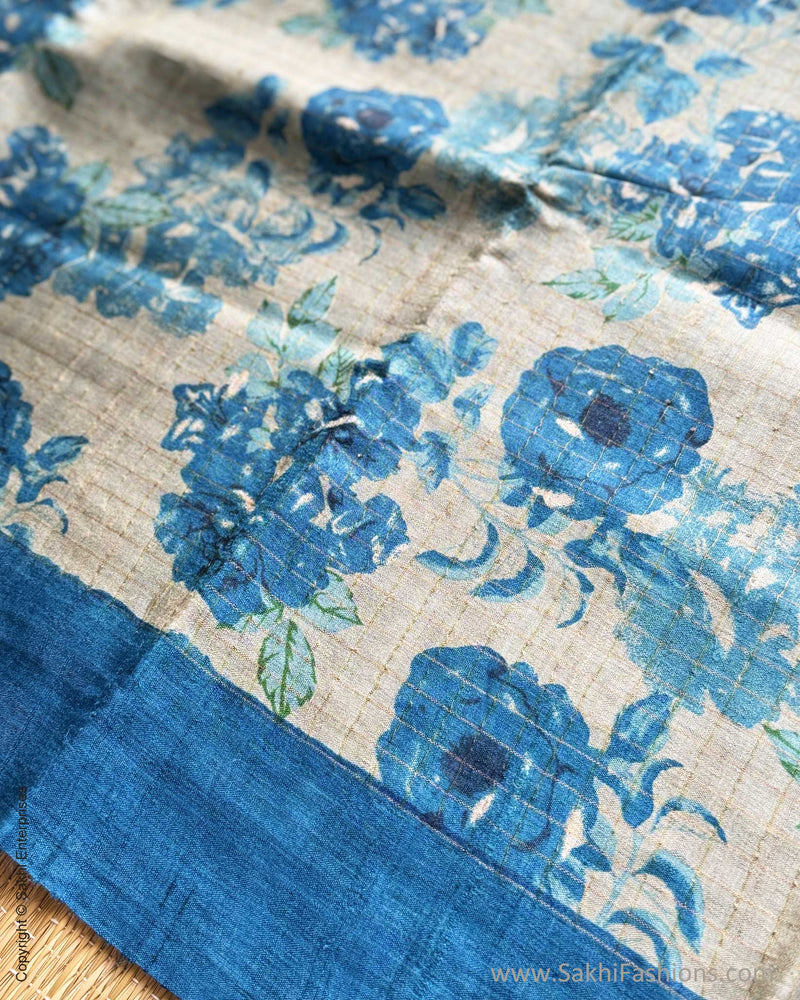 DP-X03037 Floral Tussar Sari