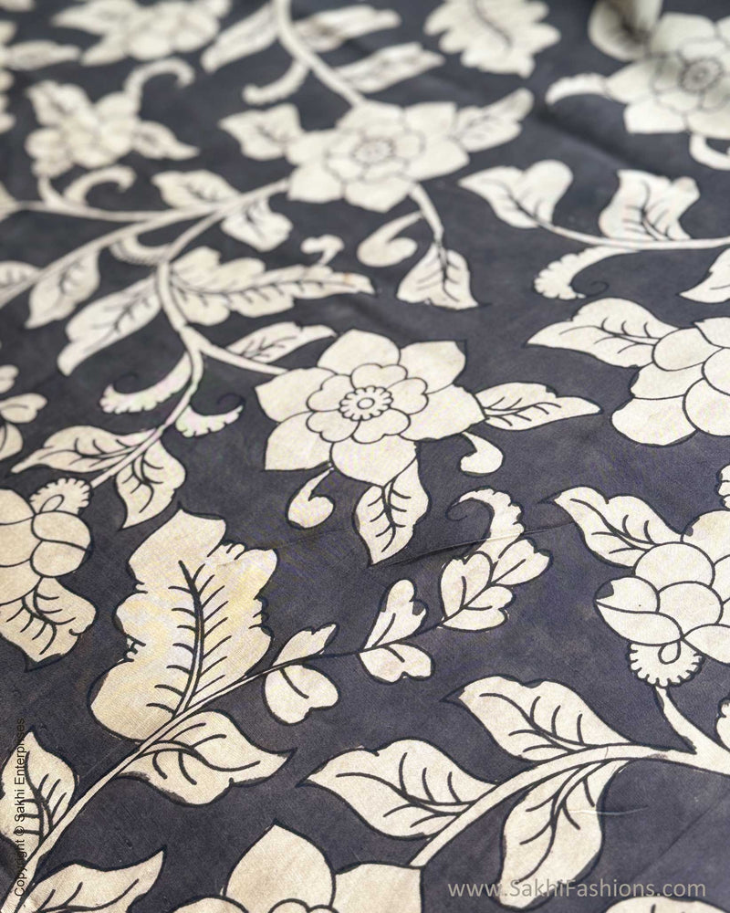 BL-V15827R Black Silk Kalamkari