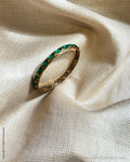AJ-X02835 Green Meena Bangle