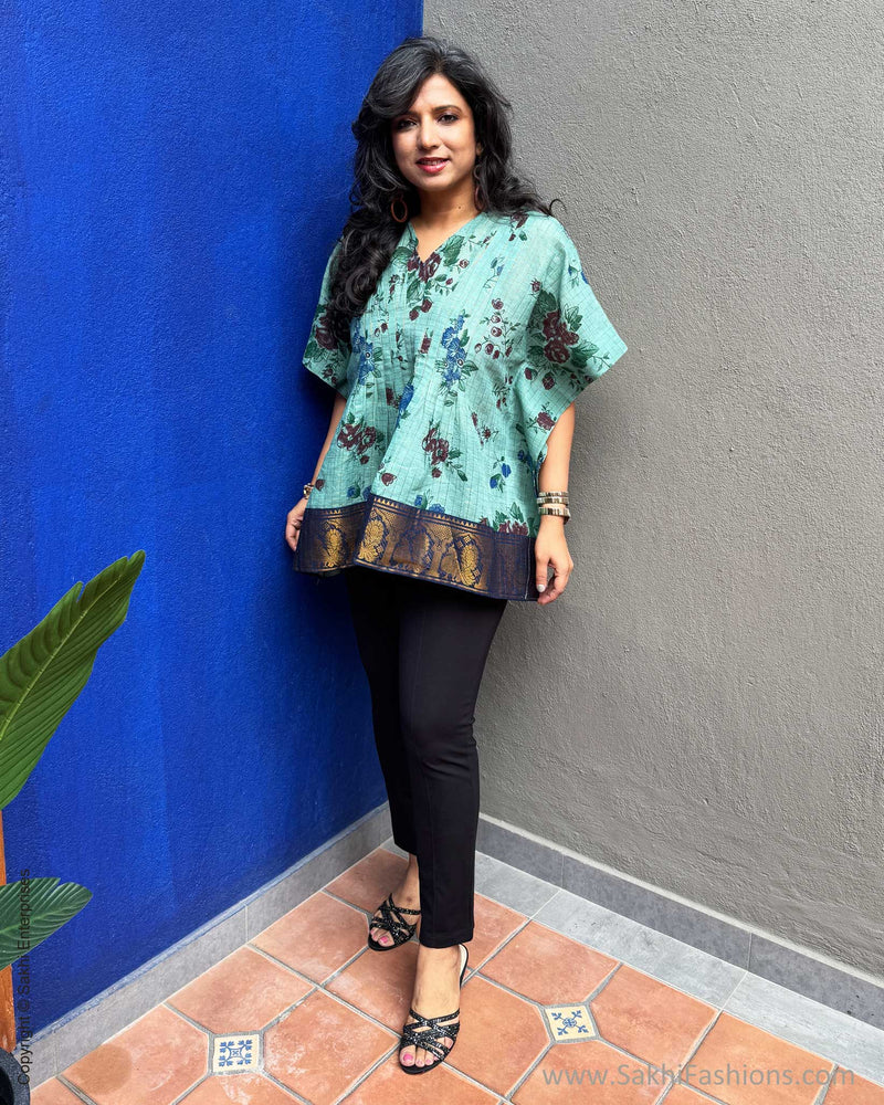 EE-V14628K Floral Kaftan Top