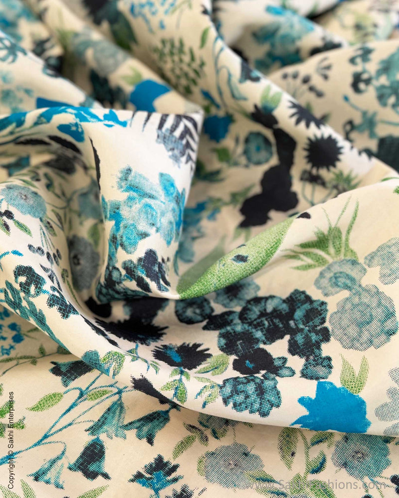 DP-X03809 Cream Floral Kanchi Sari