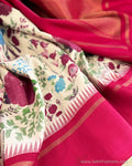 DP-X03807 Cream Floral Kanchi Sari