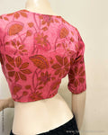 BL-V19773R Pink Ajrakh Blouse