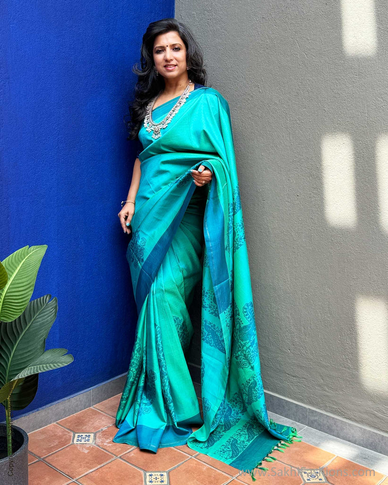 EE-X04005 Blue Kanjeevaram Silk