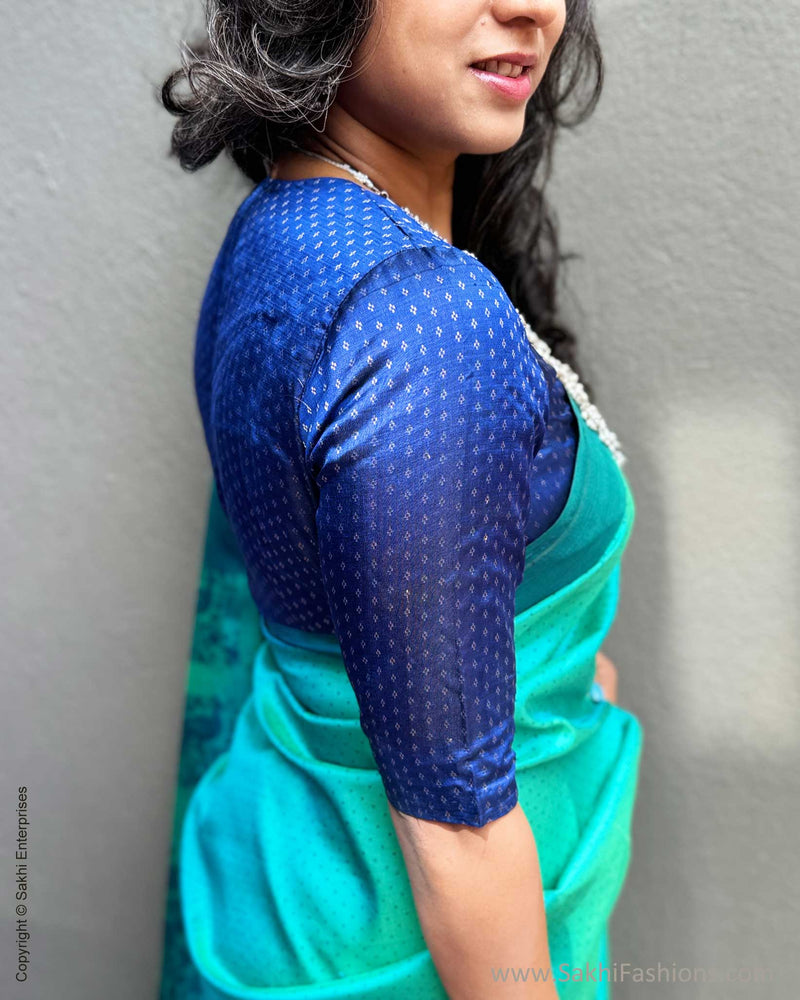 EE-X04005 Blue Kanjeevaram Silk