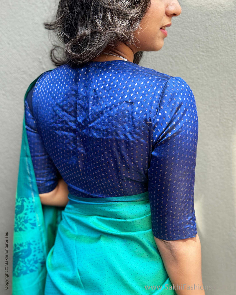EE-X04005 Blue Kanjeevaram Silk