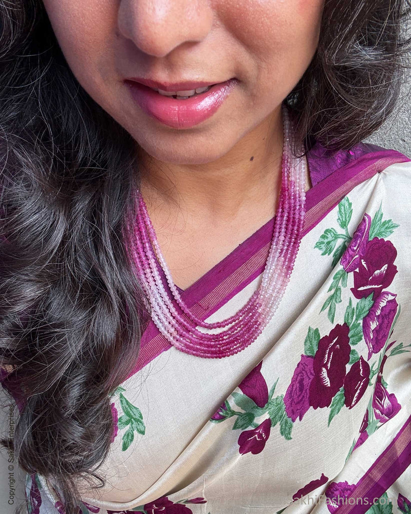 EE-X04004 Purple Floral Kanchi Silk