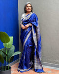 EE-X04212 Indigo Blue Kanchi Silk
