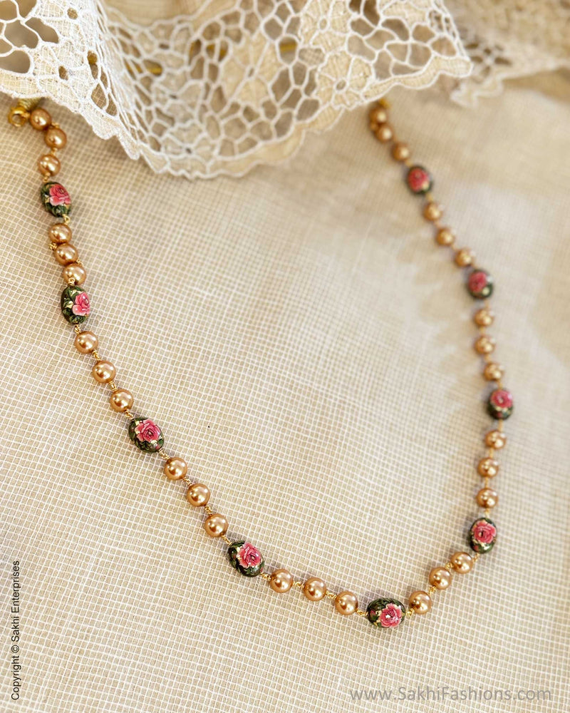 AS-X03019  Pearls Floret Mala