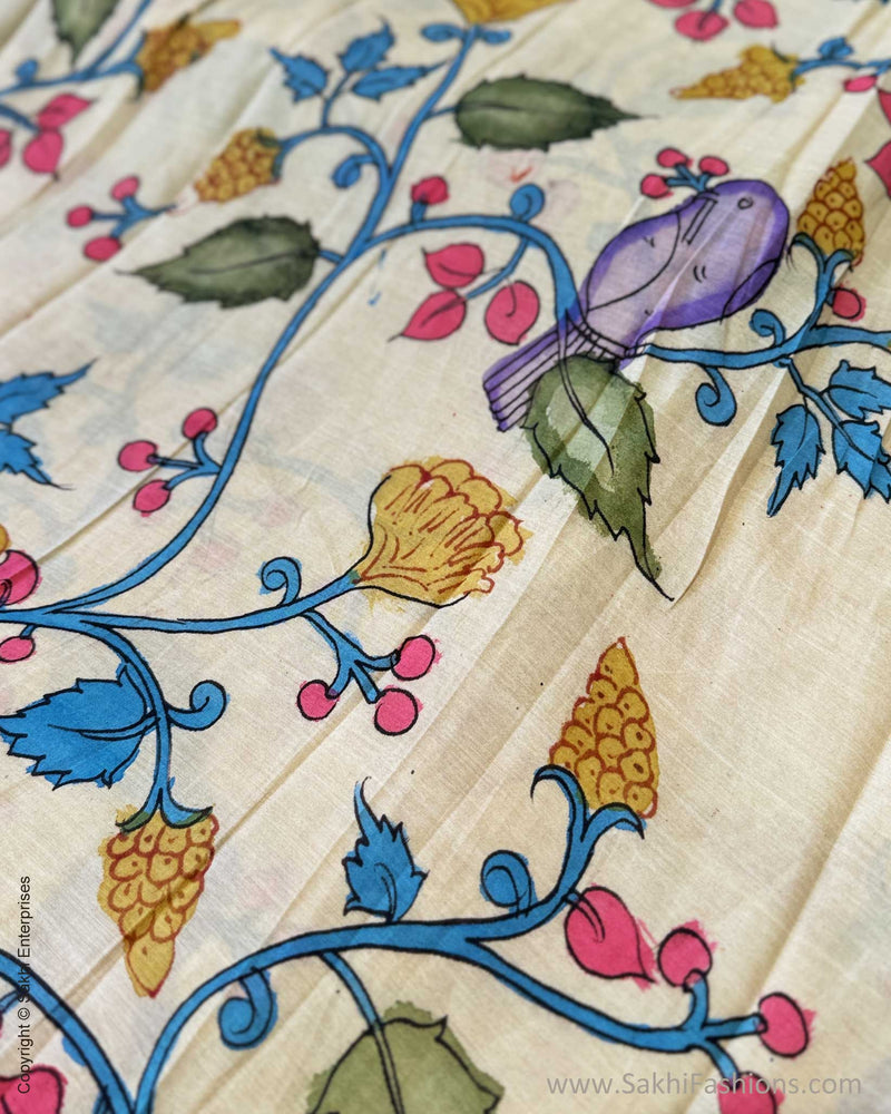 BL-X05332 Cream Silk Kalamkari