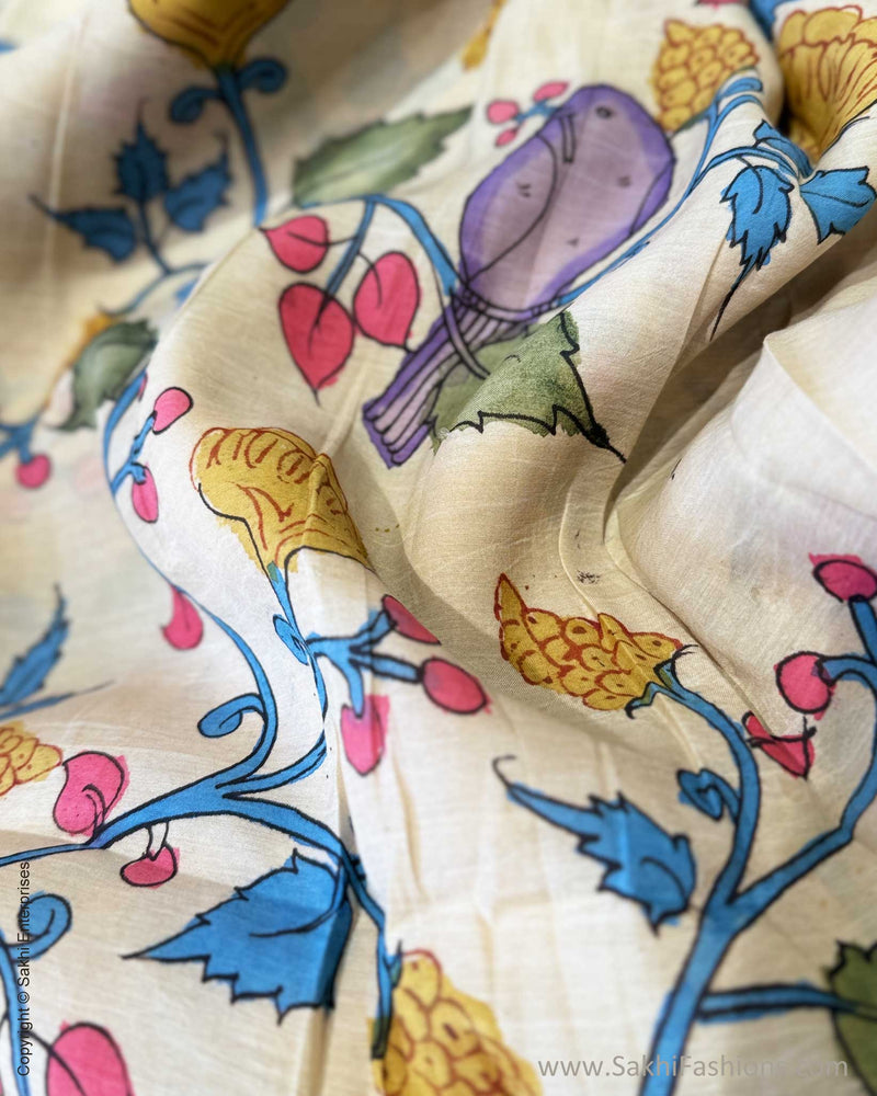 BL-X05332 Cream Silk Kalamkari