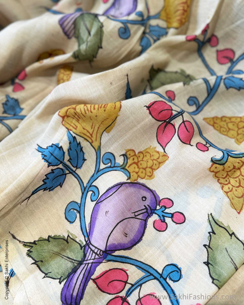 BL-X05332 Cream Silk Kalamkari