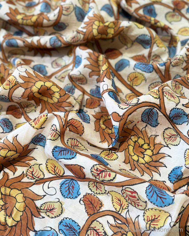 BL-X05330 Cream Silk Kalamkari