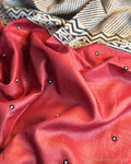 DP-X01856 Maroon Tussar Sari