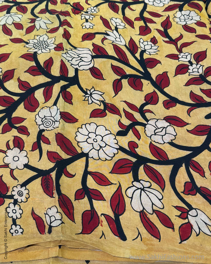 BL-X05331 Yellow Silk Kalamkari