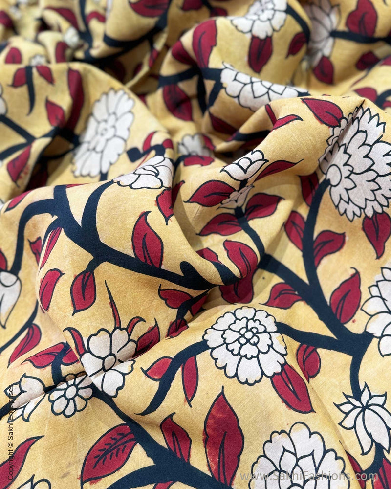 BL-X05331 Yellow Silk Kalamkari