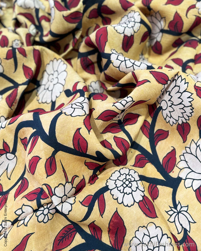 BL-X05331 Yellow Silk Kalamkari