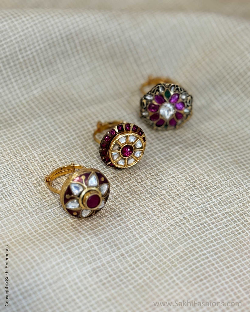 AJ-X02766 Meena Finger Ring
