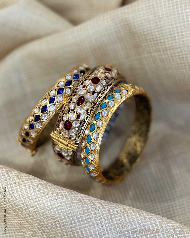 AJ-X02818 Ruby Meena Bangle