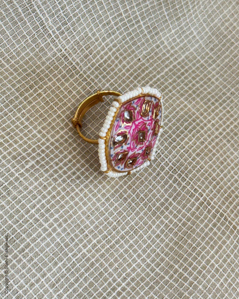 AJ-X02769 Meena Finger Ring