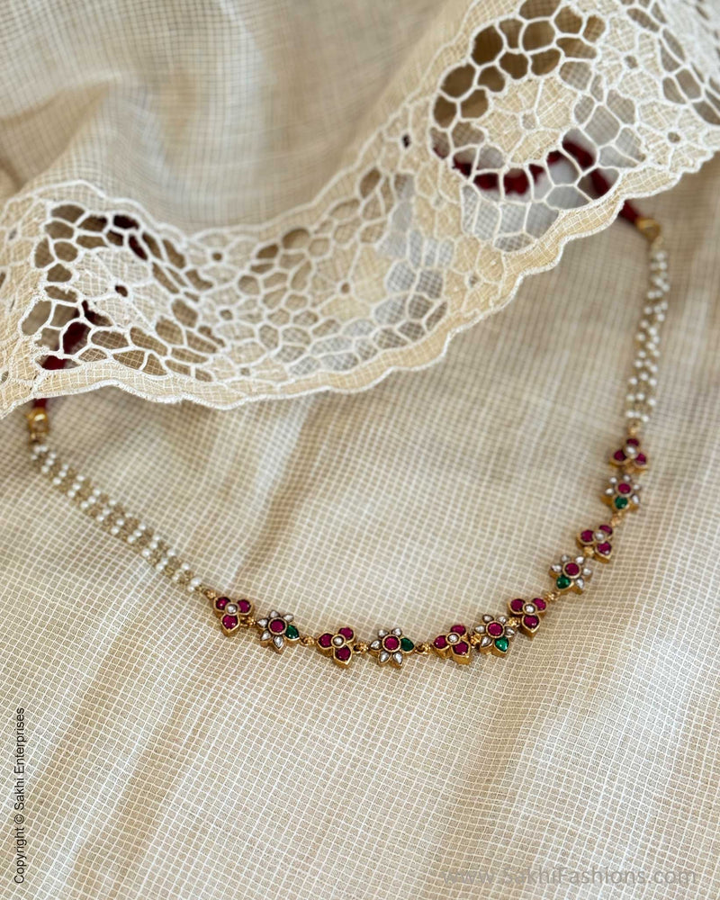 AS-X05755 Silver Gold necklace
