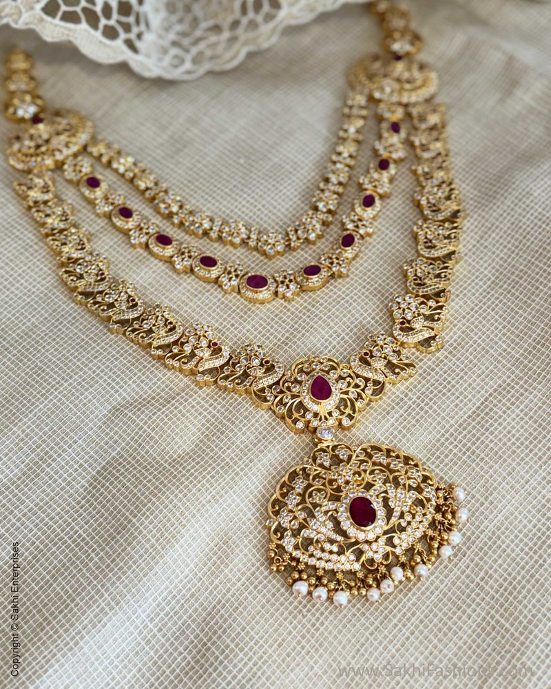 AS-W02985G Silver Gold Necklace