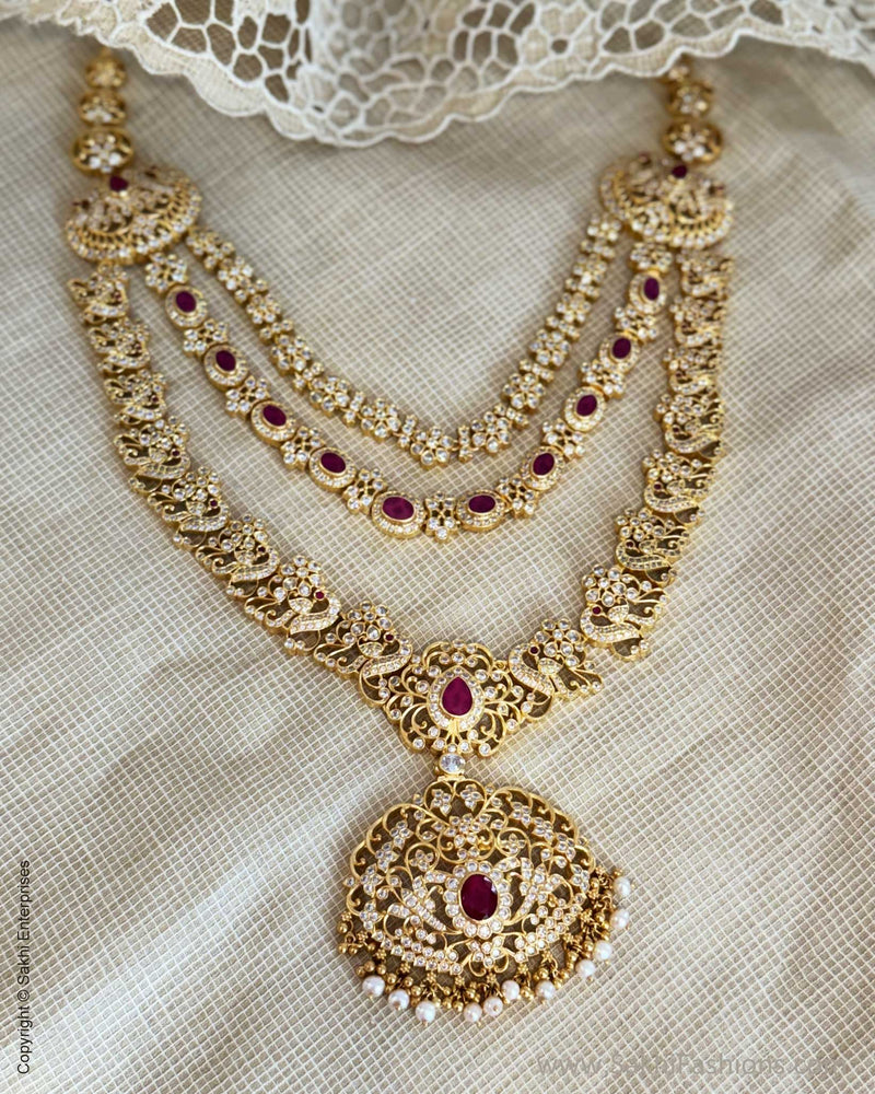 AS-W02985G Silver Gold Necklace