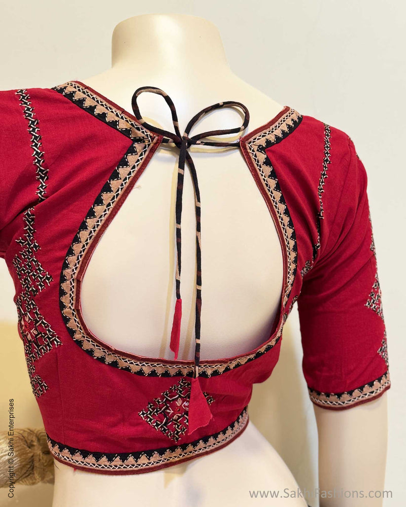 BL-X06030 Red Kutch Blouse