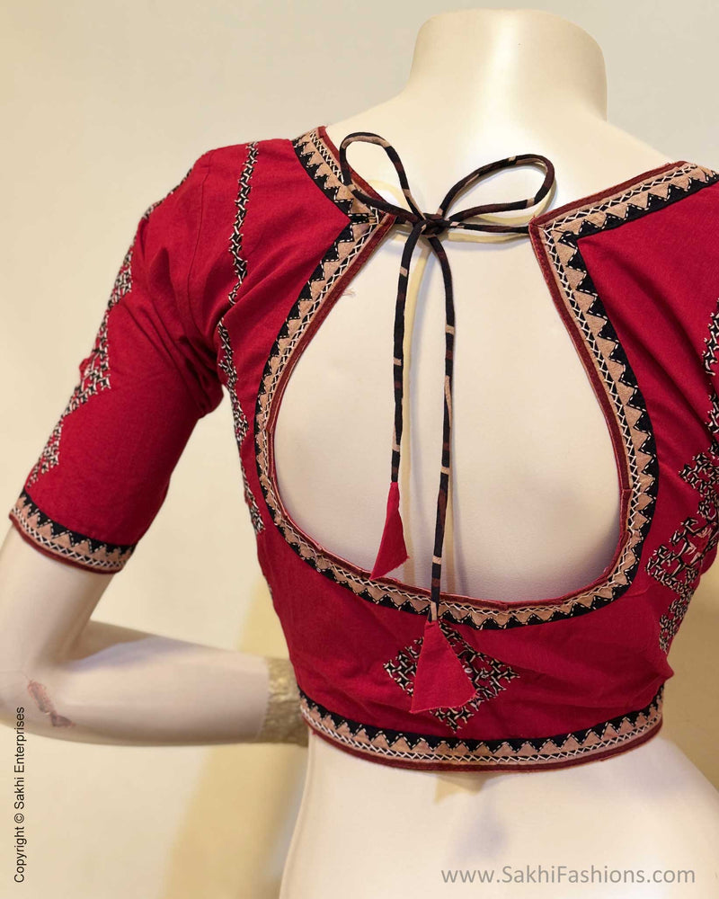 BL-X06030 Red Kutch Blouse