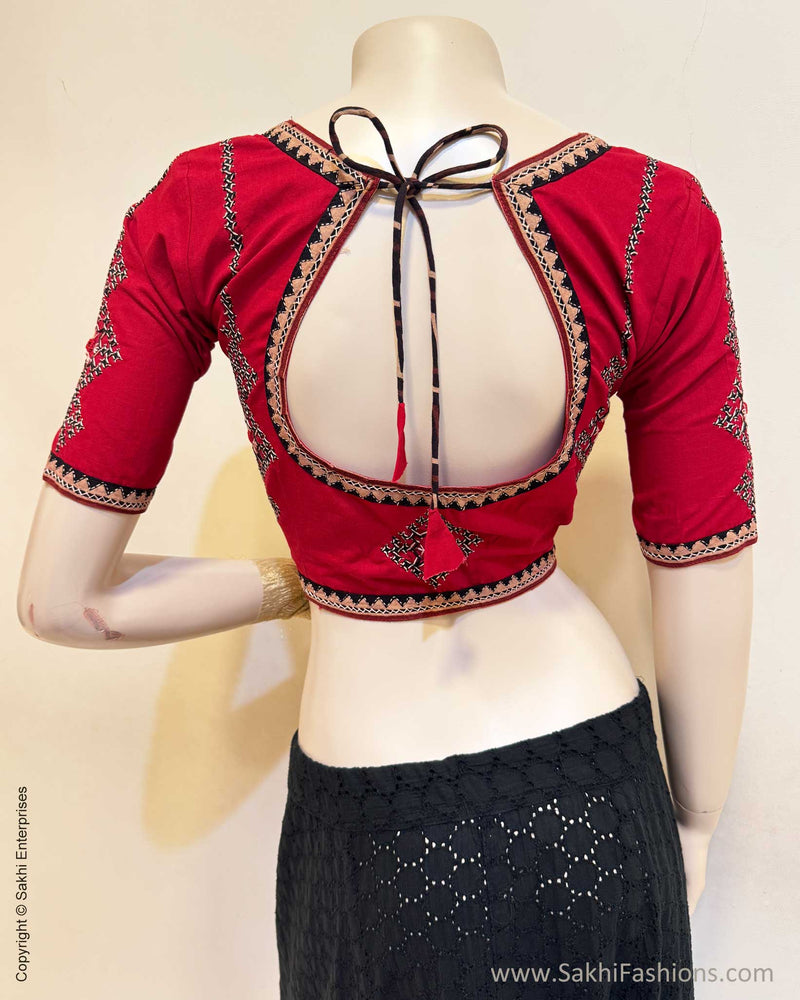 BL-X06030 Red Kutch Blouse