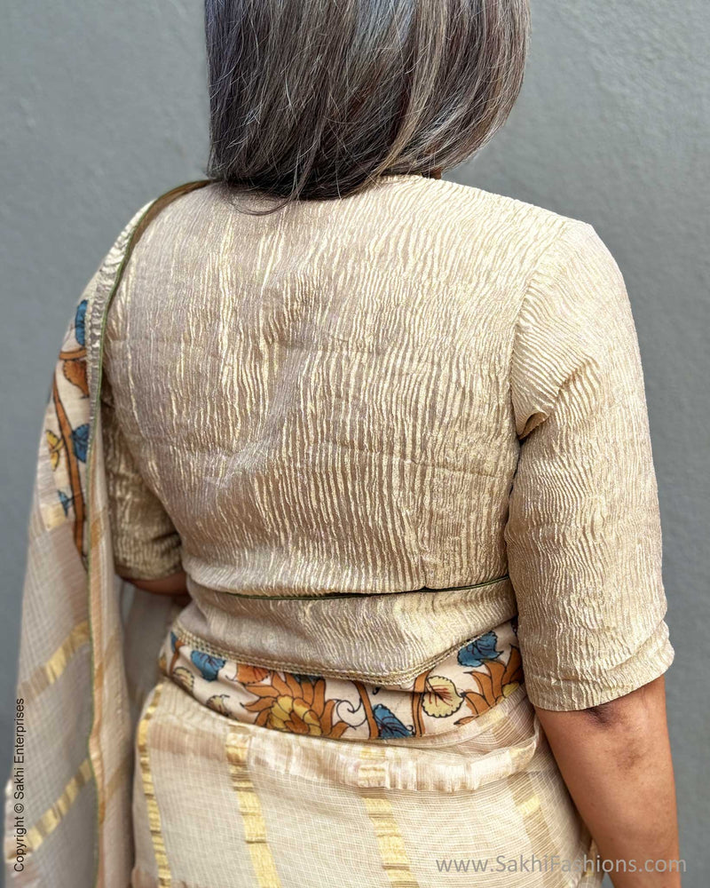 BL-W19023R Gold Tissue Blouse