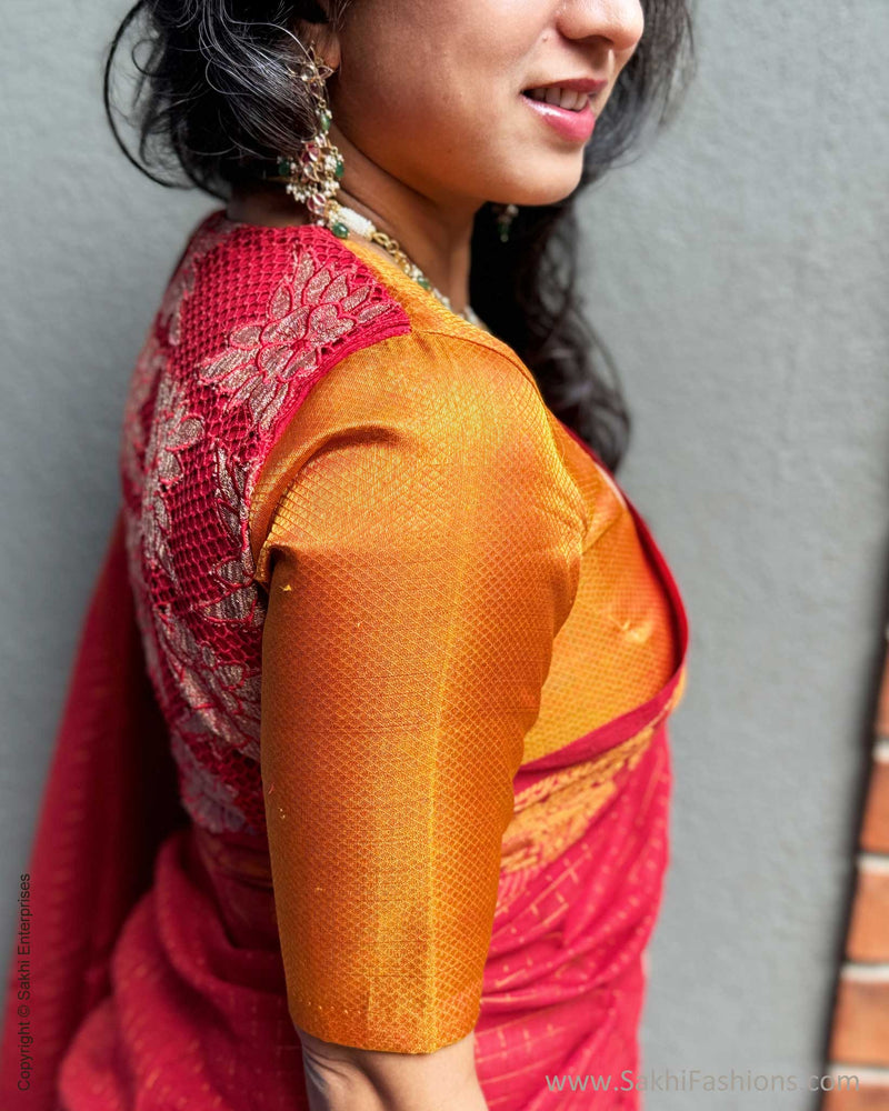 BL-W15463 Red Kanchi CutWork Blouse