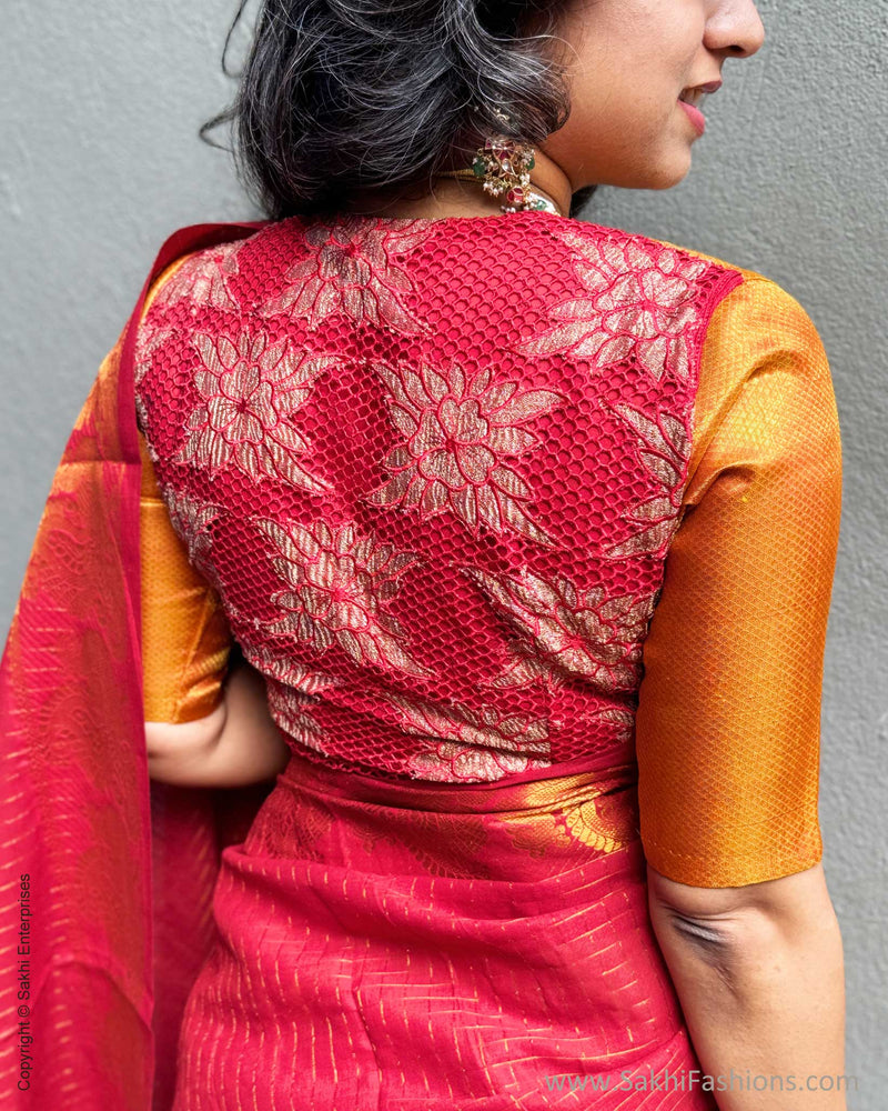 BL-W15463 Red Kanchi CutWork Blouse