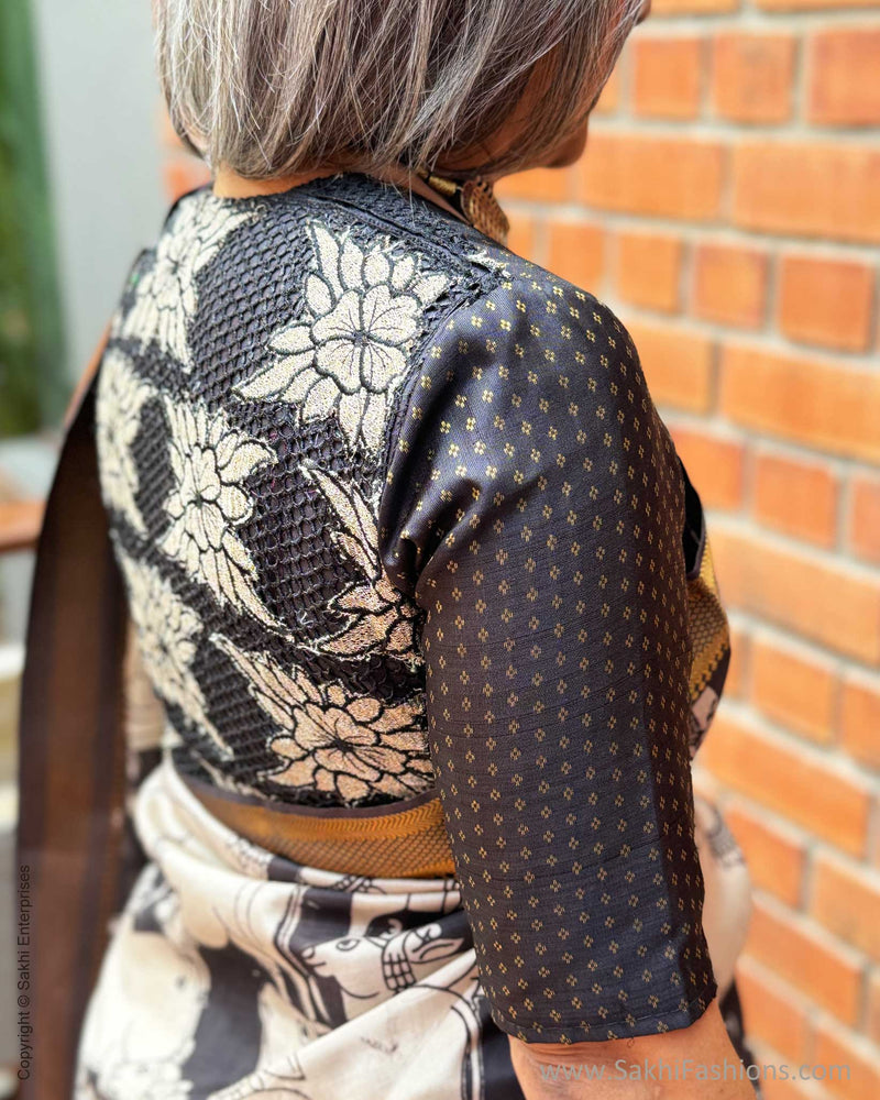 BL-W14799 Black Kanchi Cutwork
