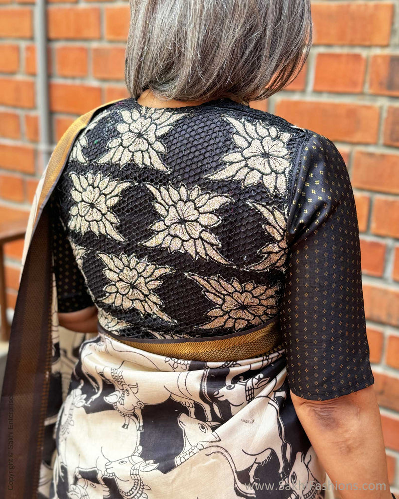 BL-W14799 Black Kanchi Cutwork