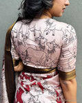 BL-X06807 Nandhi Kalamkari Blouse