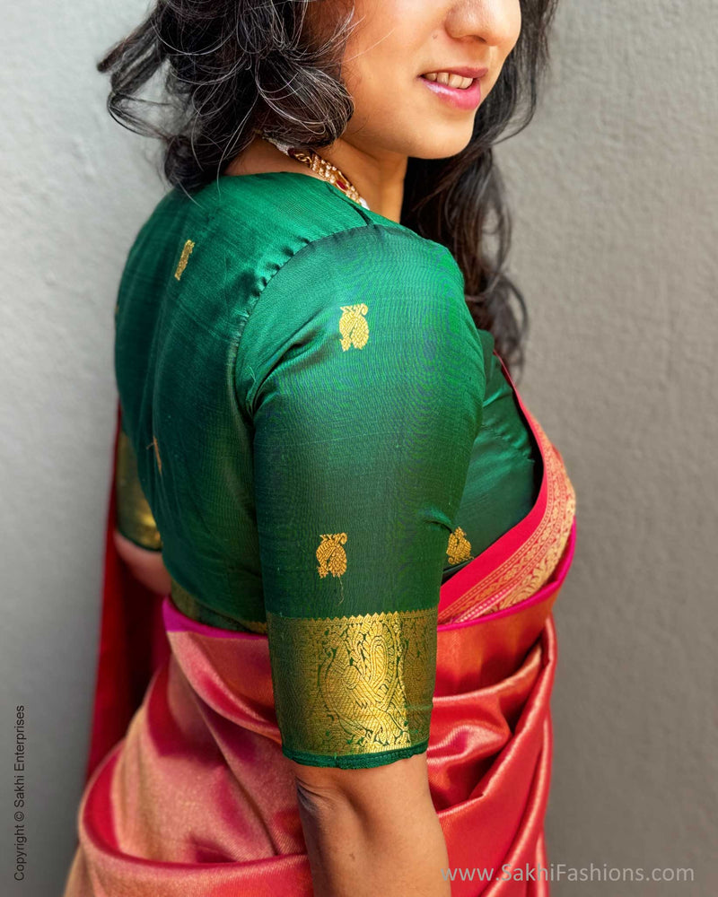 EE-X06263 Pink Kanchi silk sari