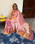 EE-X06555 Pink Tissue Saree