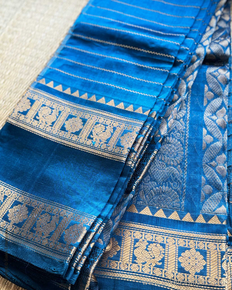 DP-X07338 Blue Mangalgiri Silk