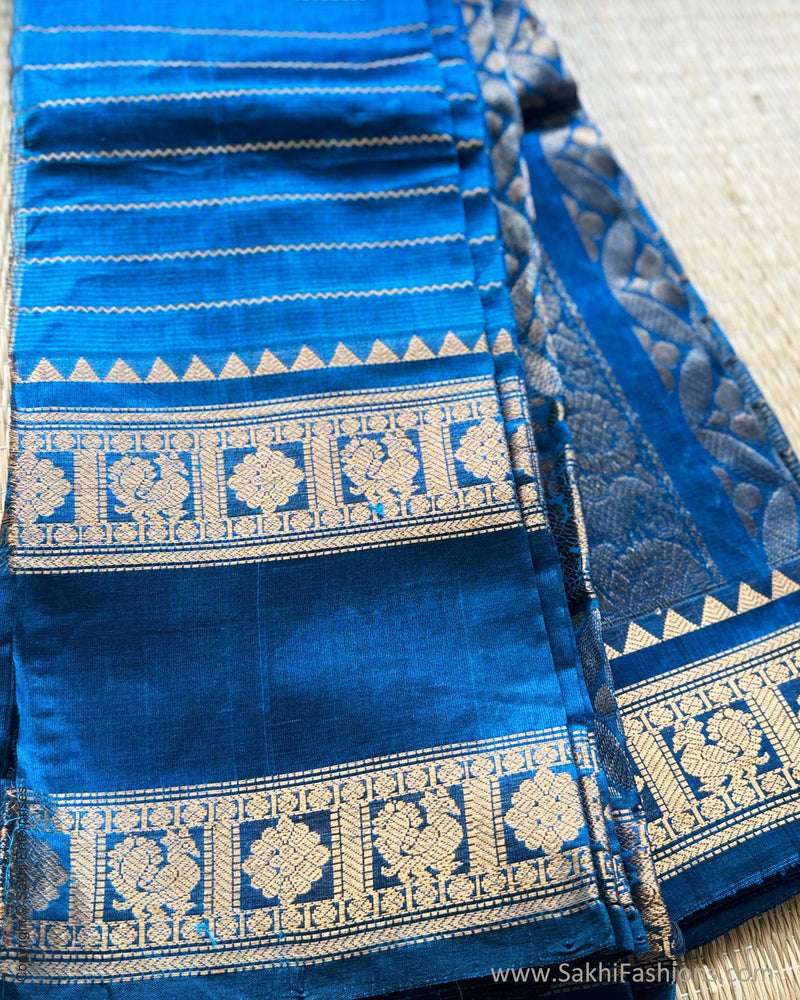 DP-X07338 Blue Mangalgiri Silk