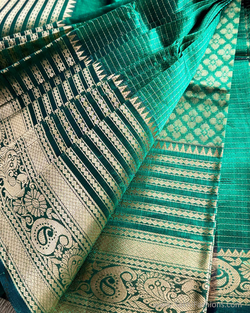 DP-X07334 Green Mangalgiri Silk