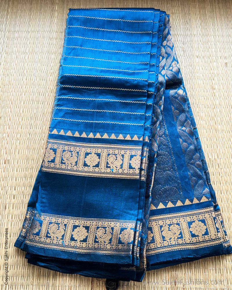 DP-X07338 Blue Mangalgiri Silk
