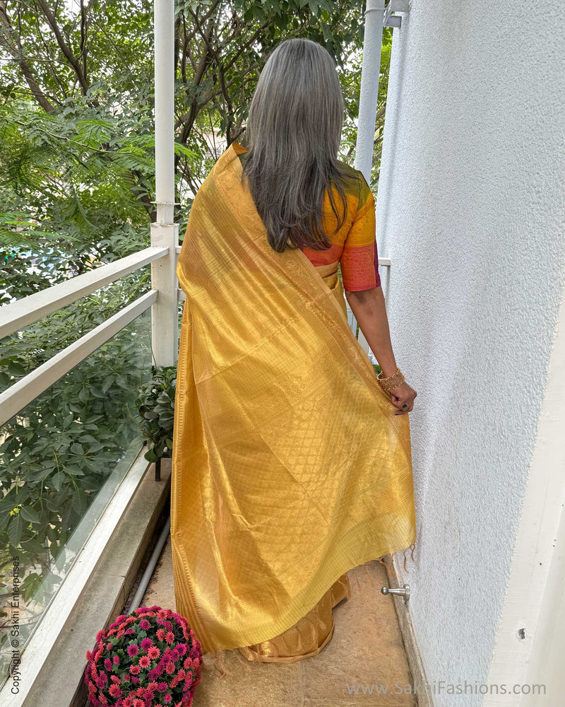 EE-X07336 Golden Mangalgiri Silk