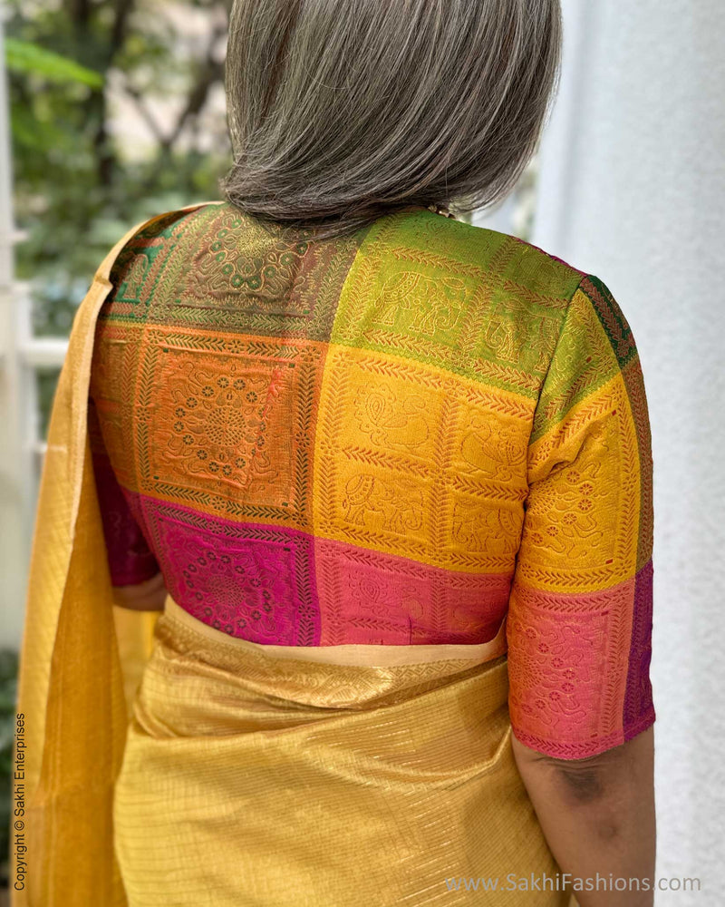 EE-X07336 Golden Mangalgiri Silk