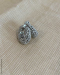 AJ-X06002 Silver Diamante Chandbali