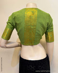 BL-X07386 Green Madurai Cotton Blouse