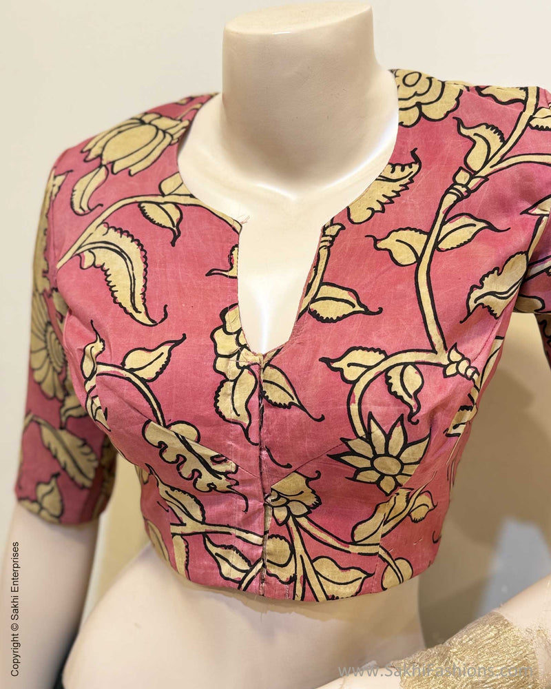 BL-X05328 Pink Kalamkari Blouse