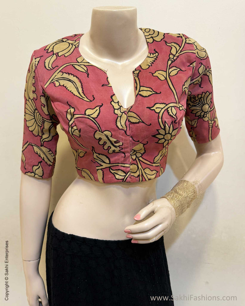 BL-X05328 Pink Kalamkari Blouse